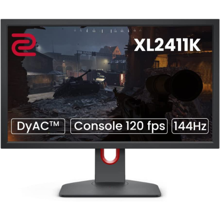 Мониторы/ Benq XL2411K 24'', 1920x1080, TN,  144Hz, 12M:1, 320cd, 1ms, 3xHDMI, DP, Speakers, FreeSync, Height adj 155, Pivot, 3Y, Black