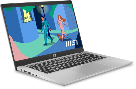 Ноутбук MSI Modern 14 C12MO-689RU Core i5 1235U 16Gb SSD512Gb Intel Iris Xe graphics 14" IPS FHD (1920x1080) Windows 11 Pro silver WiFi BT Cam (9S7-14J111-689)