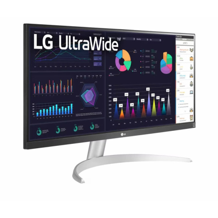 Монитор LG LCD 29WQ600-W/ LG UltraWide 29WQ600-W 29" IPS monitor, 2560x1080, 250 cd/m2, 21:9, 5мс (GtG), HDMI, DP, USB-C, Audio out, speakers 7Wx2, 100Hz, 178/178, внешний БП, FreeSync, HDR 10, VESA (100x100 мм), white/silver