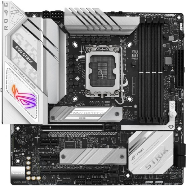 ASUS ROG STRIX B760-G GAMING WIFI (Socket 1700, ATX, 4xDDR5(192GB), DP/HDMI, 1xPCIe 5.0x16/1xPCIe 4.0x16/2xPCIe 4.0, 1xLAN (2.5GbE), Wi-Fi 6E, BT, 4xSATA 6Gb/s, 2xM.2, 2xType, 3xUSB 3.2, 4xUSB 2.0)