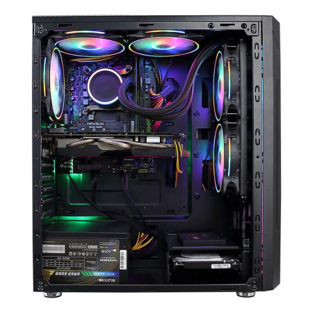 Корпус ALSEYE Auro 3.0-B Mini-ITX/Micro ATX/ATX, USB2.0*2+HD Audio+USB3.0*1, «H.D.D.(3.5»)*2pcs+S.S.D(2.5»)*2pcs, 354*185*413mm»