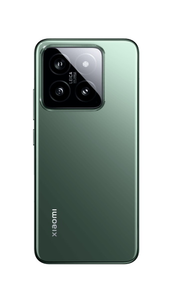 Xiaomi 14 Jade Green (23127PN0CG), 16,15 см (6.36'') 20:9 2670 х 1200, 1 х 3.30ГГц + 5 х 3.20ГГц + 2 х 3.30ГГц, 8 Core, 12 GB, 512 GB, 50 МП + 50 МП + 50 МП/32Mpix, 2 Sim, 2G, 3G, LTE, 5.4, Wi-Fi, NFC, GPS / A-GPS, ГЛОНАСС, Galileo, Beidou, Type-C, 4610 м