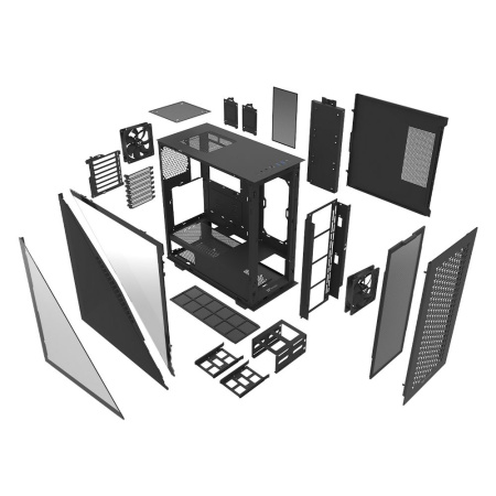 Корпус Thermaltake Divider 300 TG Air CA-1S2-00M1WN-02 Black/Win/SPCC/Tempered Glass*1/Mesh Front Panel/120mm Standard CA-1S2-00M1WN-02 Fan*2 (528603)