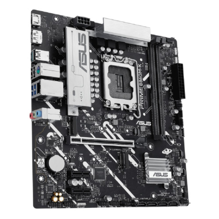 ASUS PRIME B860M-K (Socket 1851, mATX, 2xDDR5(128GB), HDMI 2.1/DP, 1xPCIe 4.0x16/2xPCIe 4.0x1, 1xLAN (2.5GbE), 4xSATA 6Gb/s, 2xM.2, 3xUSB 3.2, 3xUSB 2.0)
