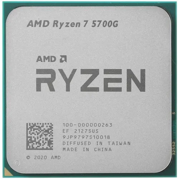 Процессор/ APU AM4 AMD Ryzen 7 5700G (Cezanne, 8C/16T, 3.8/4.6GHz, 16MB, 65W, Radeon R8) OEM