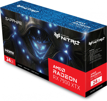 Видеокарта Sapphire PCI-E 4.0 11322-01-40G NITRO+ RX 7900 XTX GAMING OC VAPOR-X AMD Radeon RX 7900XTX 24Gb 384bit GDDR6 2510/20000 HDMIx2 DPx2 HDCP Ret