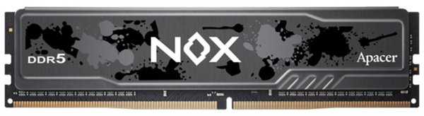 Apacer  DDR5  16GB  6000MHz DIMM NOX Black Gaming Memory (PC5-48000) CL40 1.35V (Retail) 2048*8  Heat Sink (Retail) 3 years (AH5U16G60C512MBAA-1)