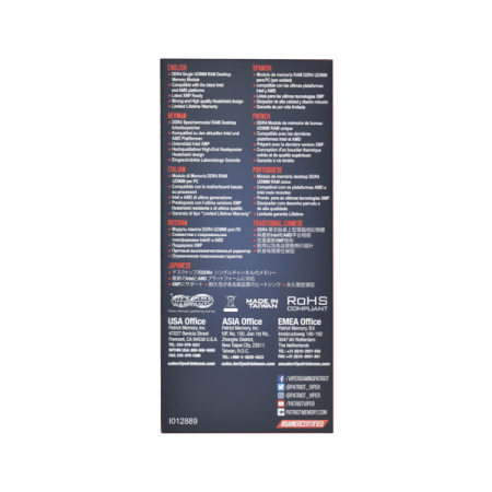 Patriot Viper ELITE II DDR4 DIMM 32GB 4000MHz SINGLE 1*16GB CL20 20-26-26-46 1.35V