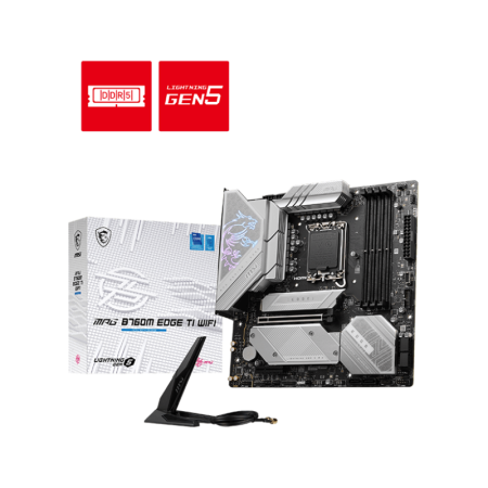 Материнская плата/ MB MSI INTEL B760 s1700, 4xDDR5(256GB), HDMI 2.1/DP, 1xPCIe 5.0x16, 1xPCIe 3.0x4, 1xLAN (2.5GbE), Wi-Fi, BT, 6xSATA 6Gb/s, 3xM.2, 1xUSB-C, 3xUSB 3.2, 4xUSB 2.0, mATX