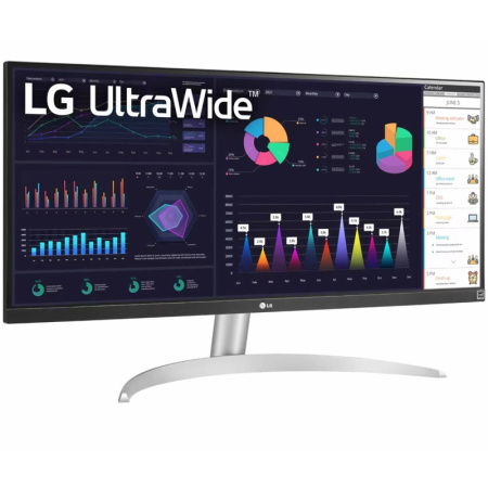 Монитор LG LCD 29WQ600-W/ LG UltraWide 29WQ600-W 29" IPS monitor, 2560x1080, 250 cd/m2, 21:9, 5мс (GtG), HDMI, DP, USB-C, Audio out, speakers 7Wx2, 100Hz, 178/178, внешний БП, FreeSync, HDR 10, VESA (100x100 мм), white/silver