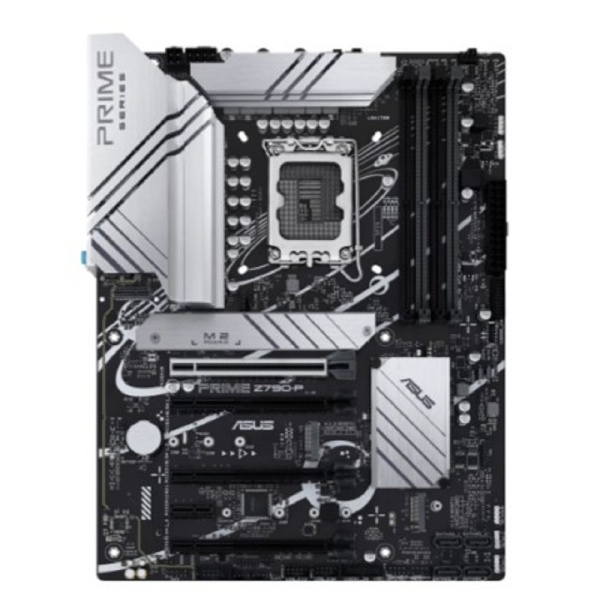 ASUS  PRIME Z790-P (Socket 1700, ATX, 4xDDR5(192GB), HDMI 2.1/DP, 1xPCIe 5.0x16/3xPCIe 4.0x16/1xPCIe 3.0, 1xLAN (2.5GbE), 4xSATA 6Gb/s, 3xM.2, 1xM.2 E key, 1xType-C, 3xUSB 3.2, 4xUSB 2.0, 1xPS/2)