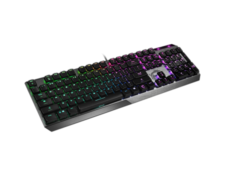 Gaming Keyboard MSI VIGOR GK50 LOW PROFILE, Wired, Mechanical, with Kailh Low Profile Tactile Keys, Floating Key Design, RGB, Black