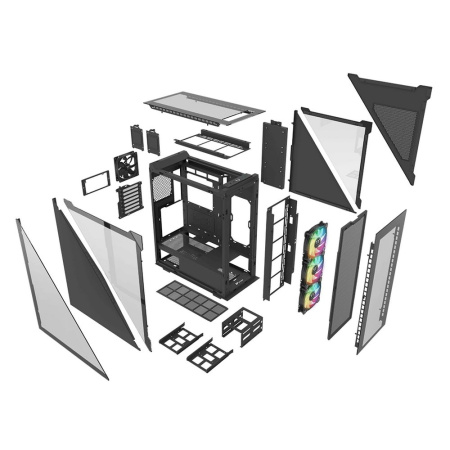 Корпус Thermaltake Divider 500 TG ARGB CA-1T4-00M1WN-01 Black/Win/SPCC/Tempered Glass*4/120mm ARGB Fan*3/120mm CA-1T4-00M1WN-01 Standard Fan*1 (527880)
