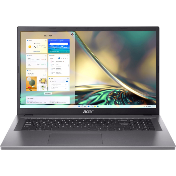 Ноутбук/ ACER Aspire3 17 A317-55P-C454 17.3"(1920x1080 (матовый) IPS)/Intel N-series N100(0.8Ghz)/8192Mb/512PCISSDGb/noDVD/Int:Intel HD/Cam/BT/WiFi/50WHr/war 1y/2.1kg/Silver/NoOS